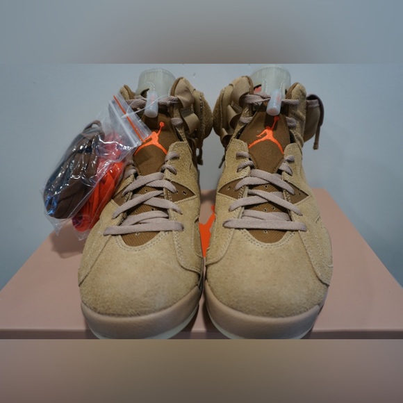 Air jordan Retro 6 Travis Scott Cactus Jack British Khaki Size 9 - Picture 7 of 8